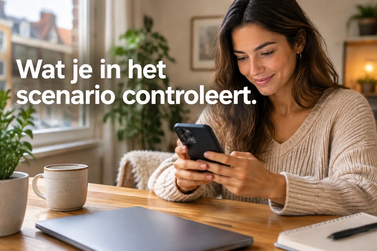 Wat je in het scenario controleert