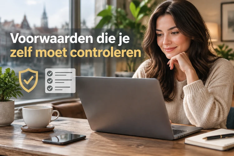 Voorwaarden die je zelf moet controleren
