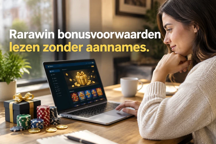 Rarawin bonusvoorwaarden lezen zonder aannames