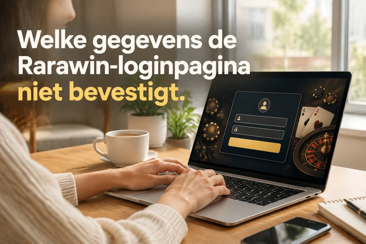 Welke gegevens de Rarawin-loginpagina niet bevestigt